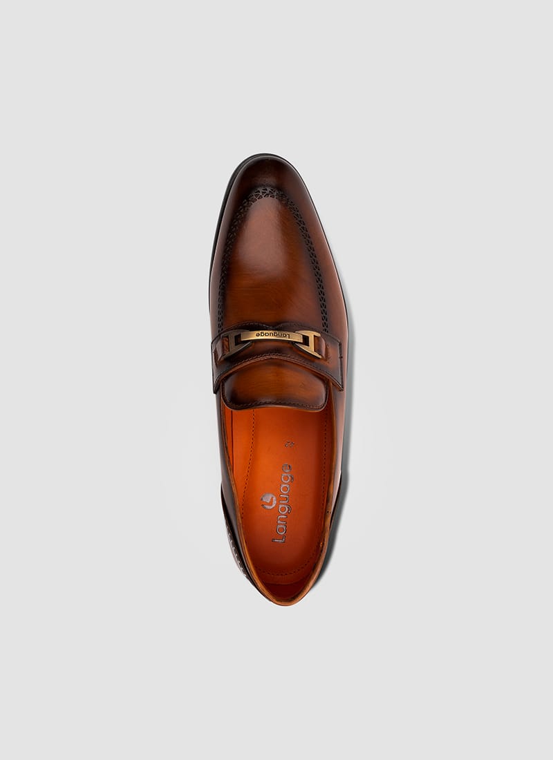 Language Shoes-Men-Bruno Loafer-Premium Leather-Tan Colour-Formal Shoe