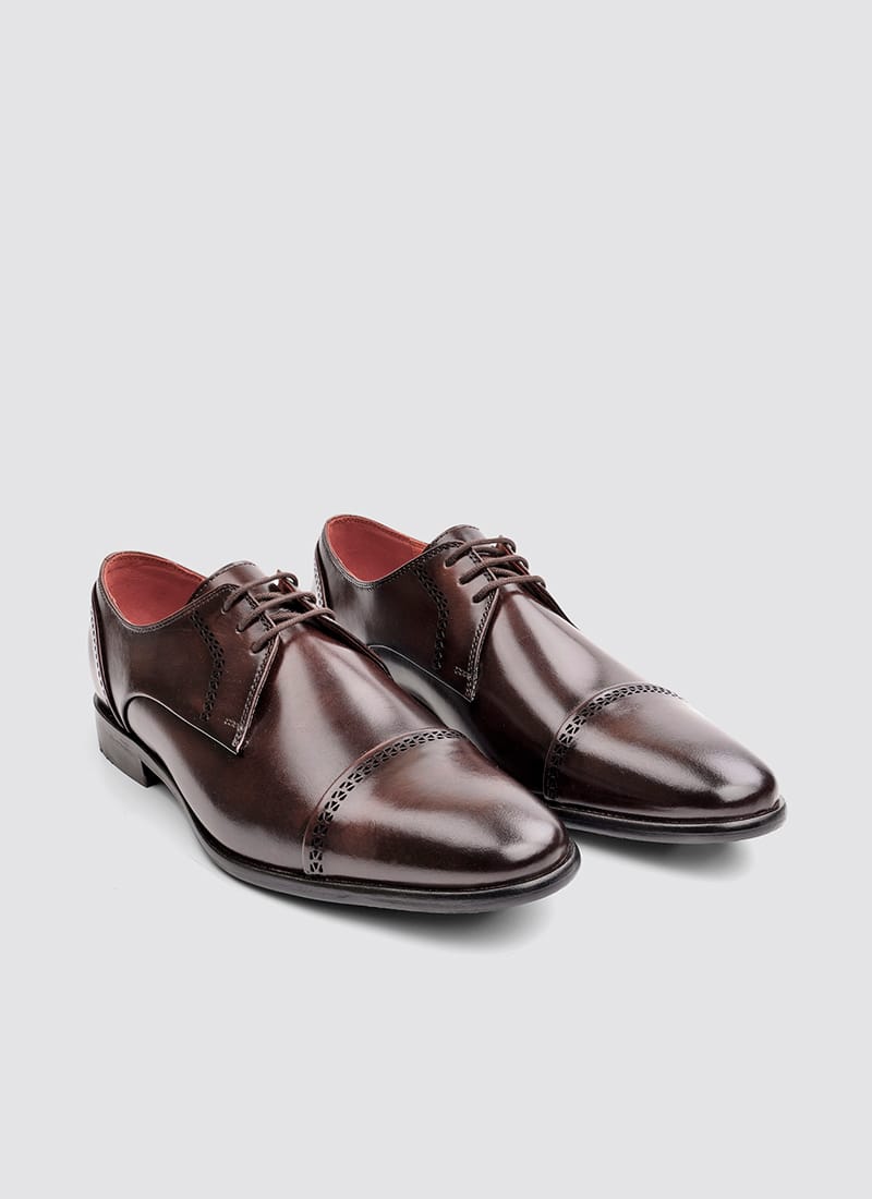 Language Shoes-Men-Dylaney Derby-Premium Leather-Brown Colour-Formal Shoe