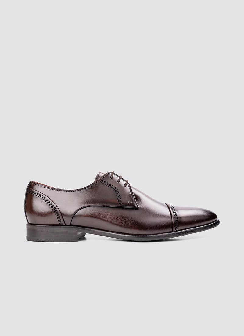 Language Shoes-Men-Dylaney Derby-Premium Leather-Brown Colour-Formal Shoe