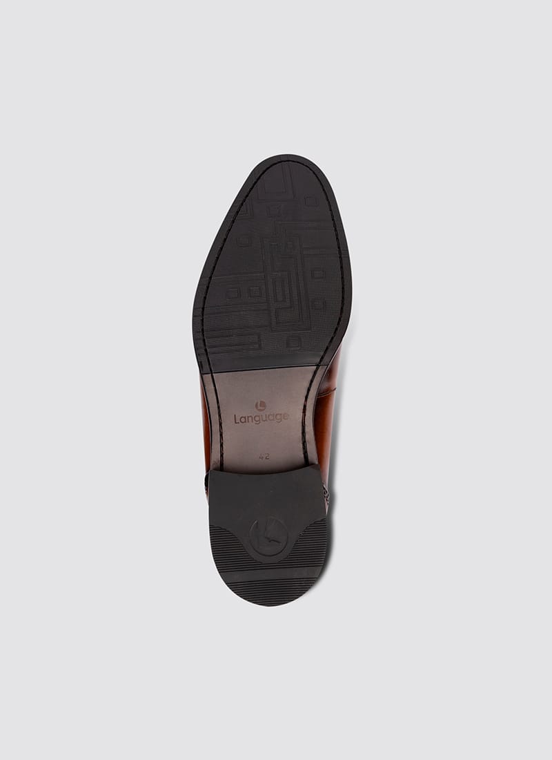 Language Shoes-Men-Dylaney Derby-Premium Leather-Tan Colour-Formal Shoe