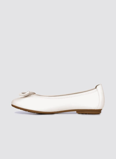 Language Shoes-Women-Calliope Ballerina-Premium Leather-Ecru Colour-Formal Shoe