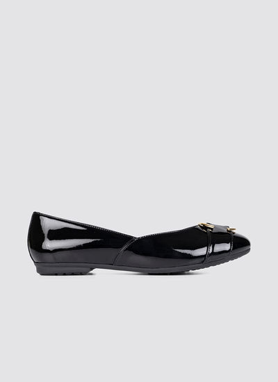 Language Shoes-Women-Circie Ballerina-Premium Leather-Black Colour-Formal Shoe