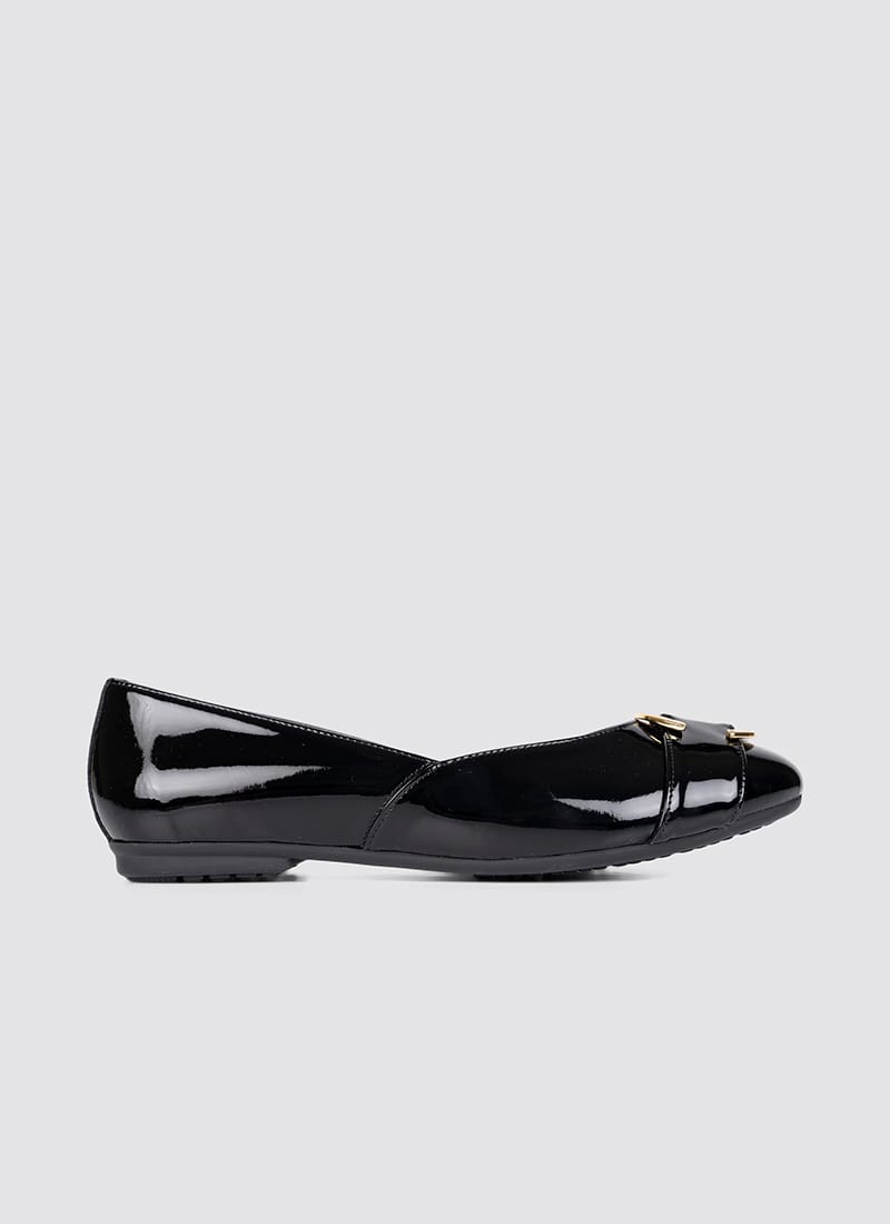 Language Shoes-Women-Circie Ballerina-Premium Leather-Black Colour-Formal Shoe