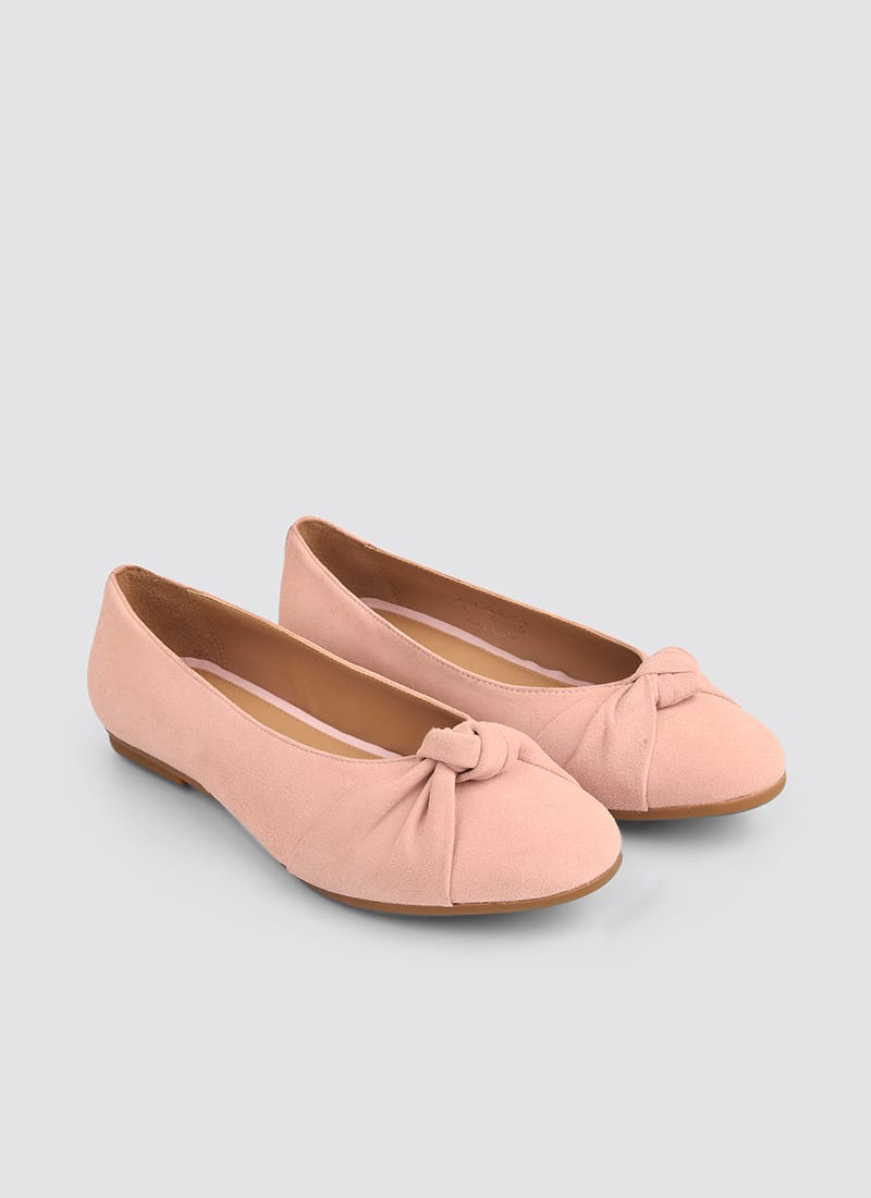 Language Shoes-Women-Doris Ballerina-Premium Leather-Pink Colour-Formal Shoe