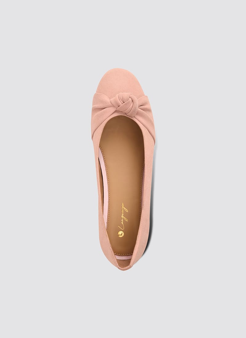 Language Shoes-Women-Doris Ballerina-Premium Leather-Pink Colour-Formal Shoe