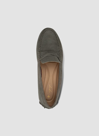 Language Shoes-Women-Bia Moccasin-Premium Leather-Sage Colour-Formal Shoe
