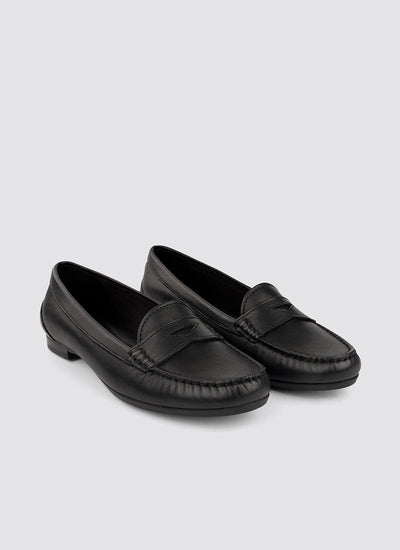 Language Shoes-Women-Selene Moccasin-Premium Leather-Black Colour-Formal Shoe