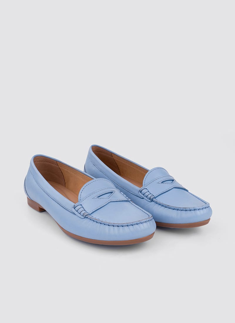 Language Shoes-Women-Selene Moccasin-Premium Leather-Blue Colour-Formal Shoe