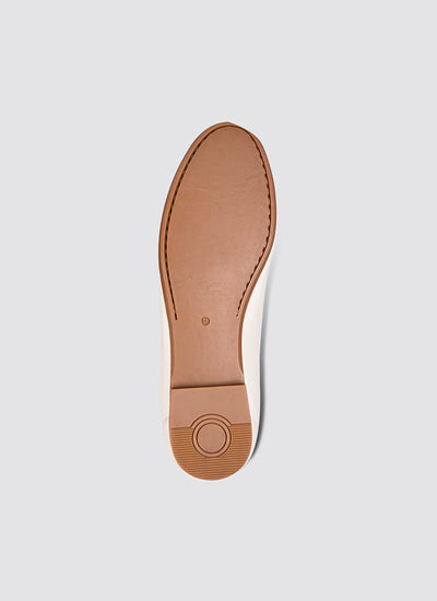 Language Shoes-Women-Selene Moccasin-Premium Leather-Ecru Colour-Formal Shoe