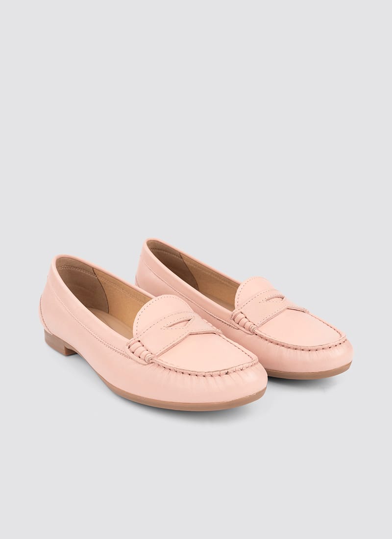 Language Shoes-Women-Selene Moccasin-Premium Leather-Pink Colour-Formal Shoe