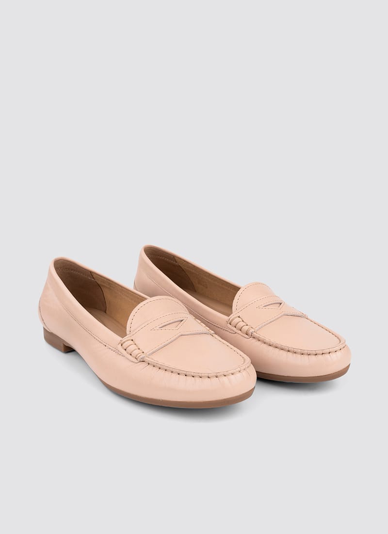 Language Shoes-Women-Selene Moccasin-Premium Leather-Rose Colour-Formal Shoe