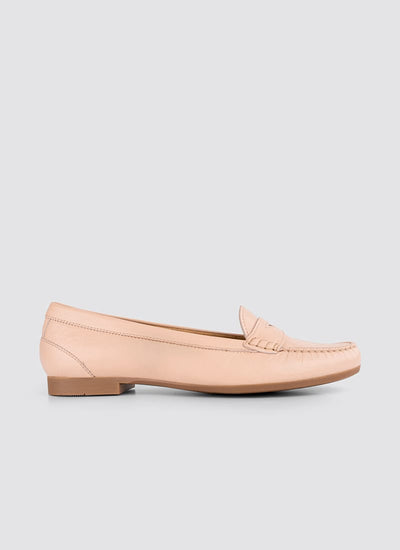 Language Shoes-Women-Selene Moccasin-Premium Leather-Rose Colour-Formal Shoe