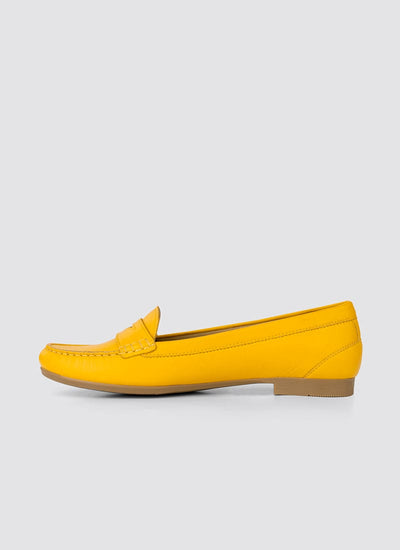 Language Shoes-Women-Selene Moccasin-Premium Leather-Senape Colour-Formal Shoe