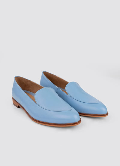 Language Shoes-Women-Calypso Loafer-Premium Leather-Blue Colour-Formal Shoe