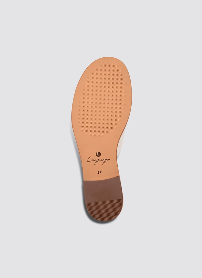 Language Shoes-Women-Styx Sandal-Premium Leather-White Colour-Sandal