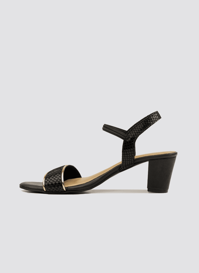 Language Shoes-Women-Chloe Block Heel-Premium Leather-Black Colour-Heels-2