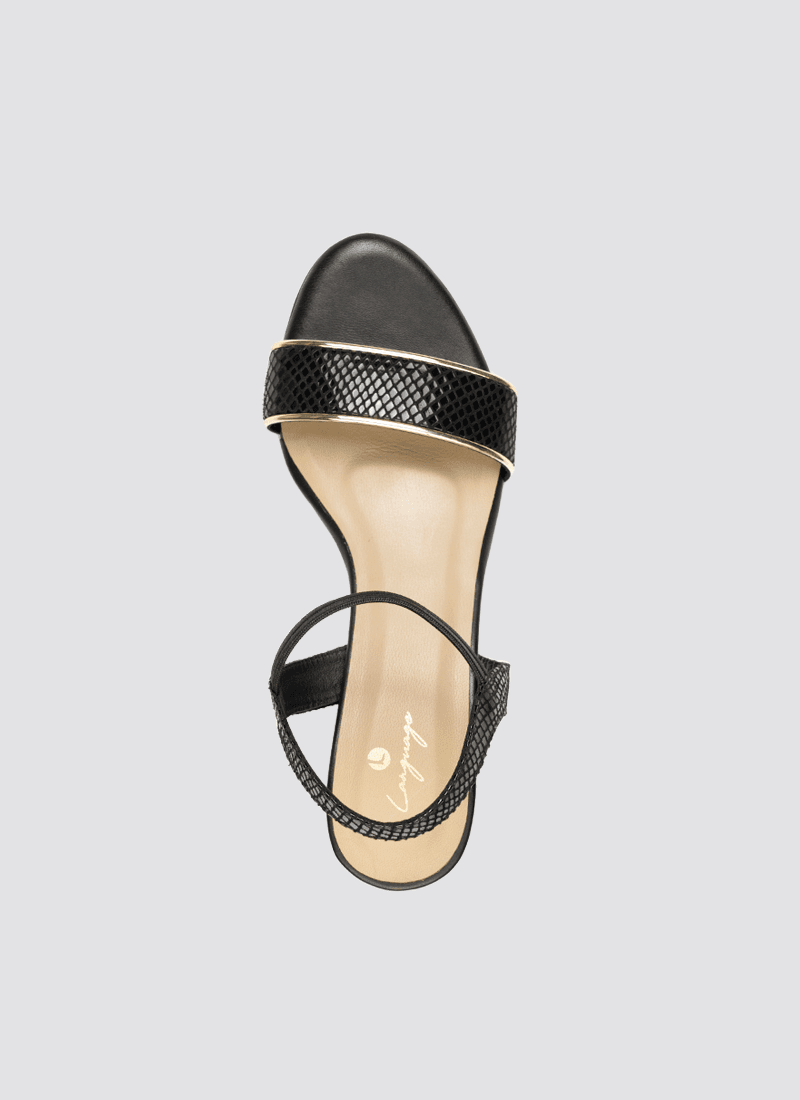 Language Shoes-Women-Chloe Block Heel-Premium Leather-Black Colour-Heels