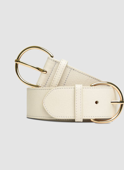 Language Shoes-Women-Georgia Belt-Premium Leather-Ecru Colour-Belt