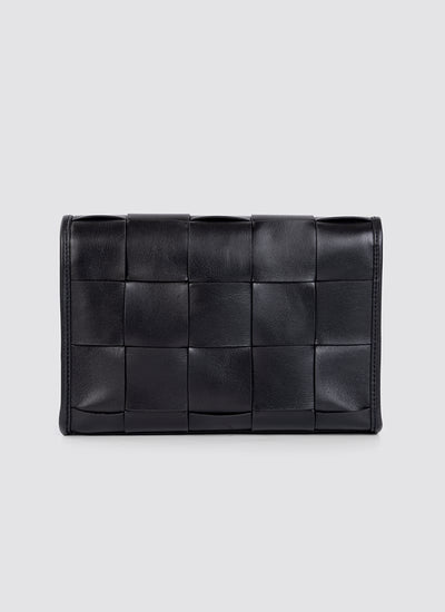 Language Shoes-Women-Mosaic Cross Body-Premium Leather-Black Colour-Leather Accessories