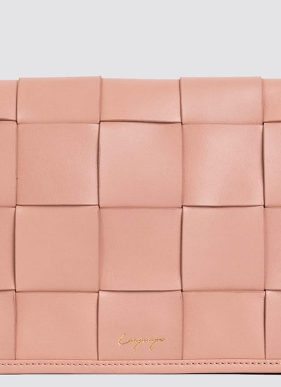 Language Shoes-Women-Mosaic Cross Body-Premium Leather-Pink Colour-Leather Accessories