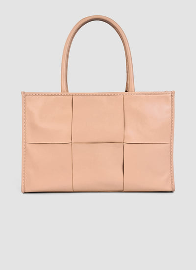 Language Shoes-Women-Mocha Tote-Premium Leather-Rose Colour-Leather Accessories