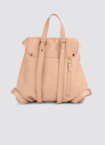 Language Shoes-Women-Oyester Backpack-Premium Leather-Rose Colour-Leather Accessories