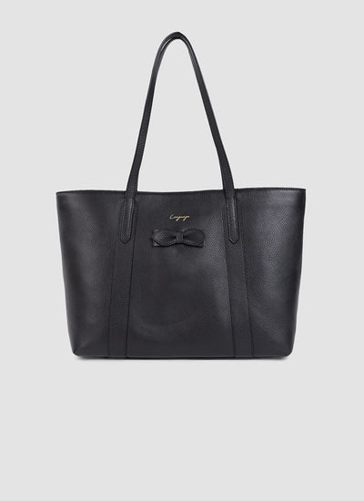 Language Shoes-Women-Amethyst Tote-Premium Leather-Black Colour-Leather Accessories