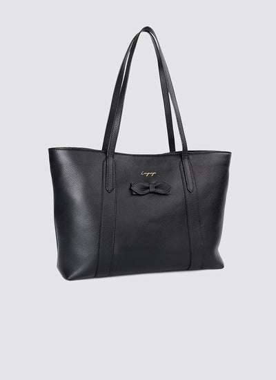 Language Shoes-Women-Amethyst Tote-Premium Leather-Black Colour-Leather Accessories