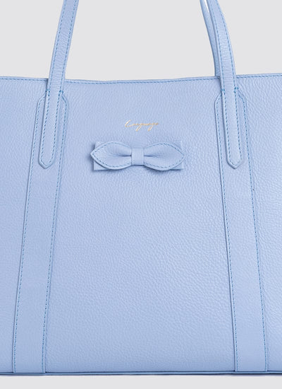 Language Shoes-Women-Amethyst Tote-Premium Leather-Blue Colour-Leather Accessories