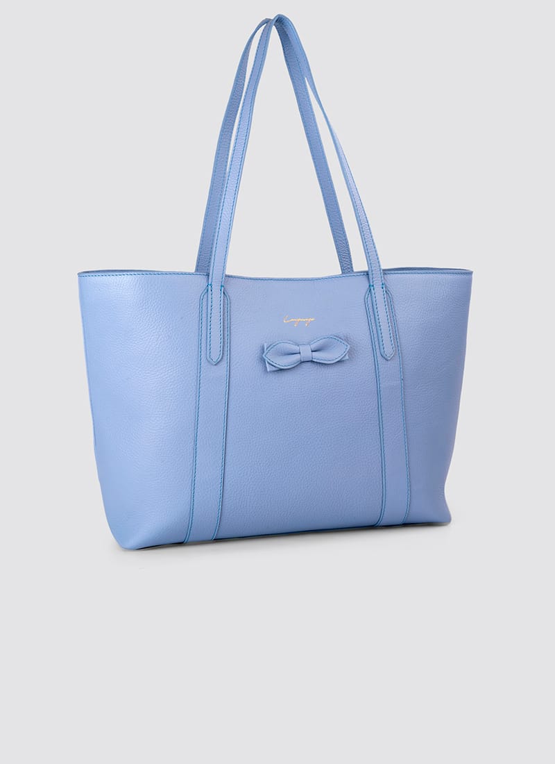 Language Shoes-Women-Amethyst Tote-Premium Leather-Blue Colour-Leather Accessories