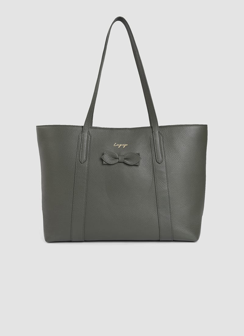 Language Shoes-Women-Amethyst Tote-Premium Leather-Sage Colour-Leather Accessories