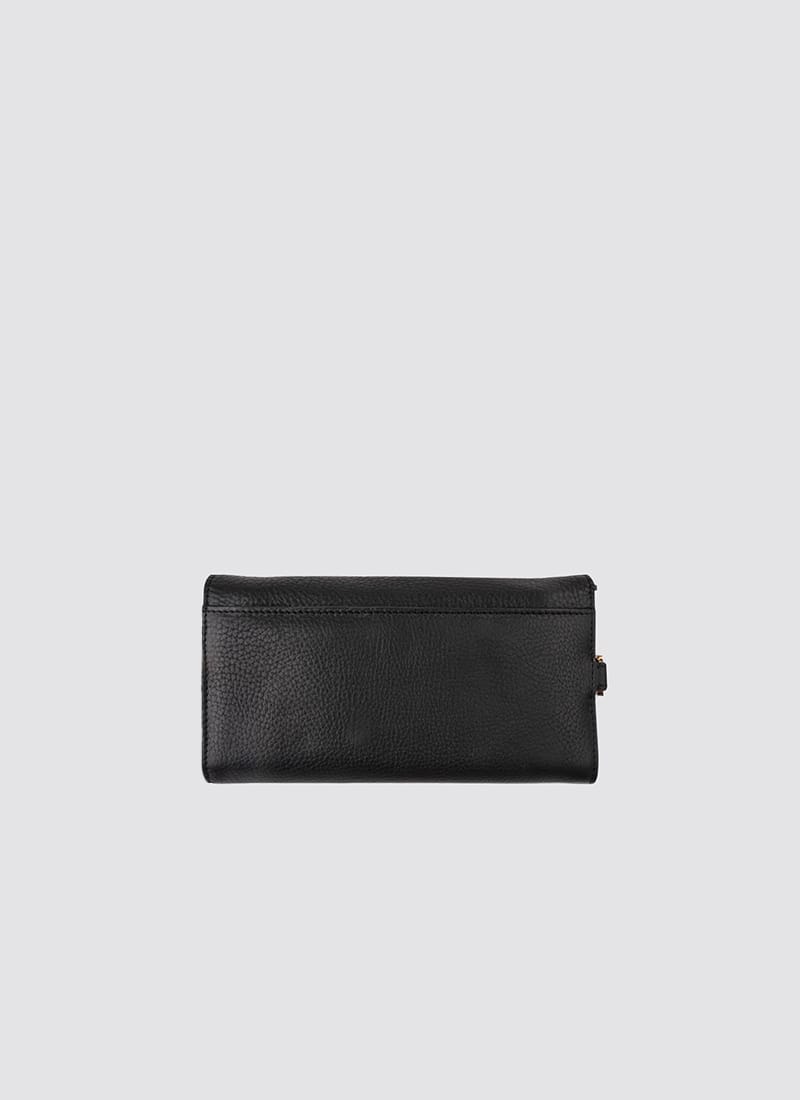 Language Shoes-Women-Onyx Long Wallet-Premium Leather-Black Colour-Leather Accessories