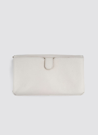 Language Shoes-Women-Carol Wallet on Chain-Premium Leather-Ecru Colour-Leather Accessories