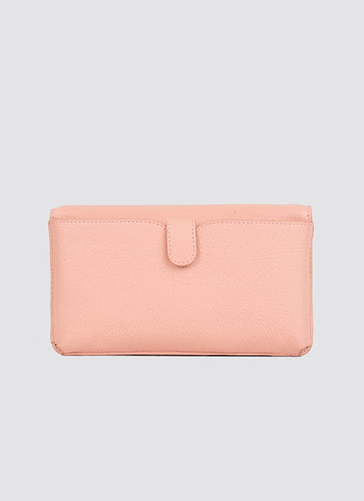 Language Shoes-Women-Carol Wallet on Chain-Premium Leather-Pink Colour-Leather Accessories