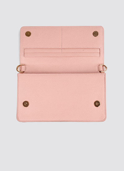 Language Shoes-Women-Carol Wallet on Chain-Premium Leather-Pink Colour-Leather Accessories