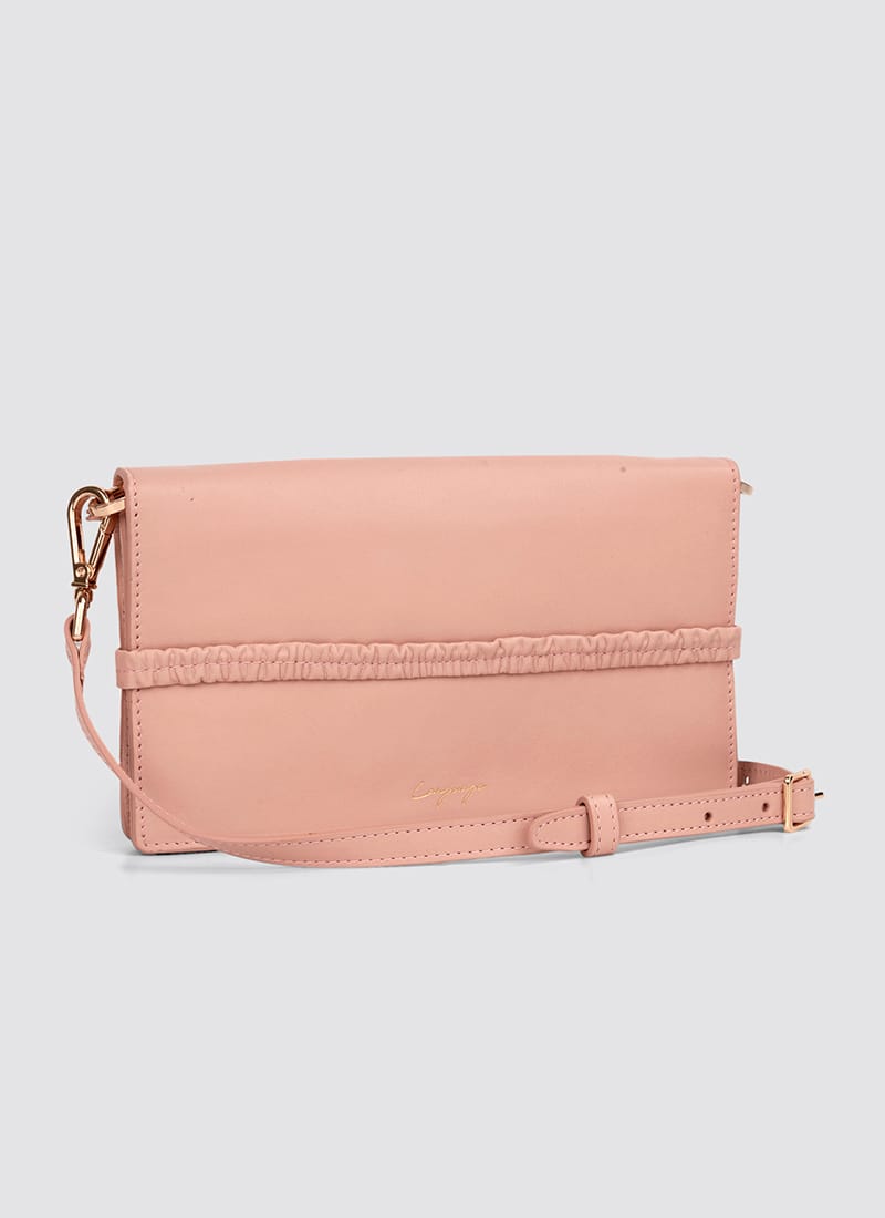 Language Shoes-Women-Keily Wallet on Chain-Premium Leather-Pink Colour-Leather Accessories