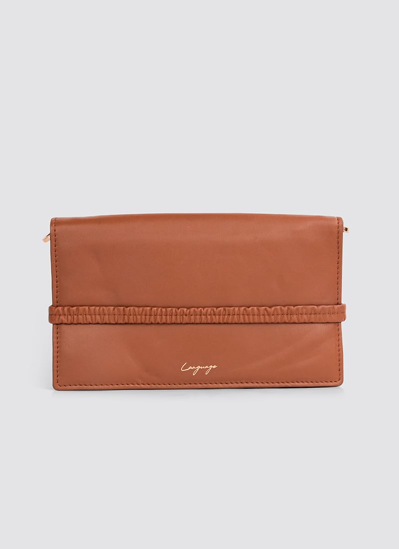 Language Shoes-Women-Keily Wallet on Chain-Premium Leather-Tan Colour-Leather Accessories