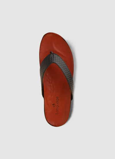 Language Shoes-Men-Mike Sandal-Premium Leather-Black Colour-Sandal