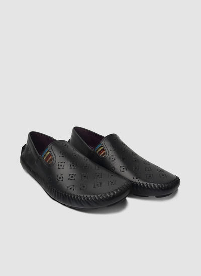 Language Shoes-Men-Drake Driver-Premium Leather-Black Colour-Casual Shoe