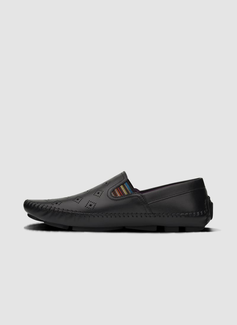 Language Shoes-Men-Drake Driver-Premium Leather-Black Colour-Casual Shoe
