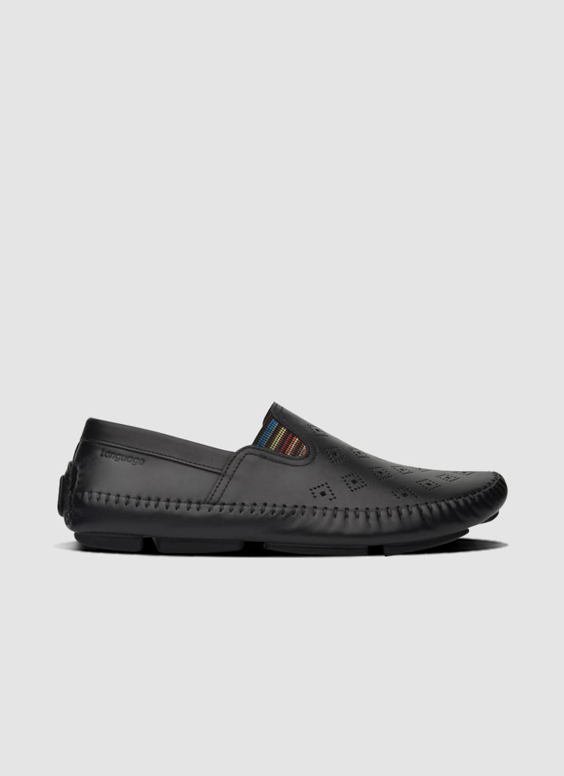 Language Shoes-Men-Drake Driver-Premium Leather-Black Colour-Casual Shoe