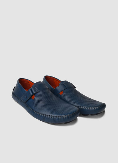 Language Shoes-Men-Dwayne Driver-Premium Leather-Navy Colour-Casual Shoe