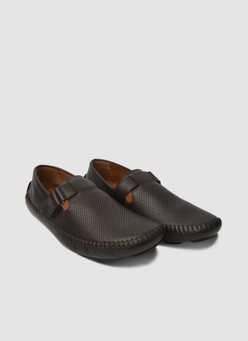 Language Shoes-Men-Dwayne Driver-Premium Leather-Brown Colour-Casual Shoe