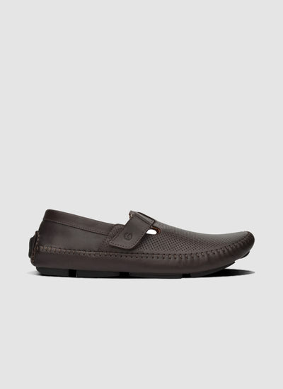 Language Shoes-Men-Dwayne Driver-Premium Leather-Brown Colour-Casual Shoe