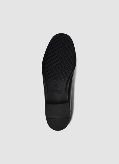 Language Shoes-Men-Franco Moccasin-Premium Leather-Black Colour-Formal Shoe