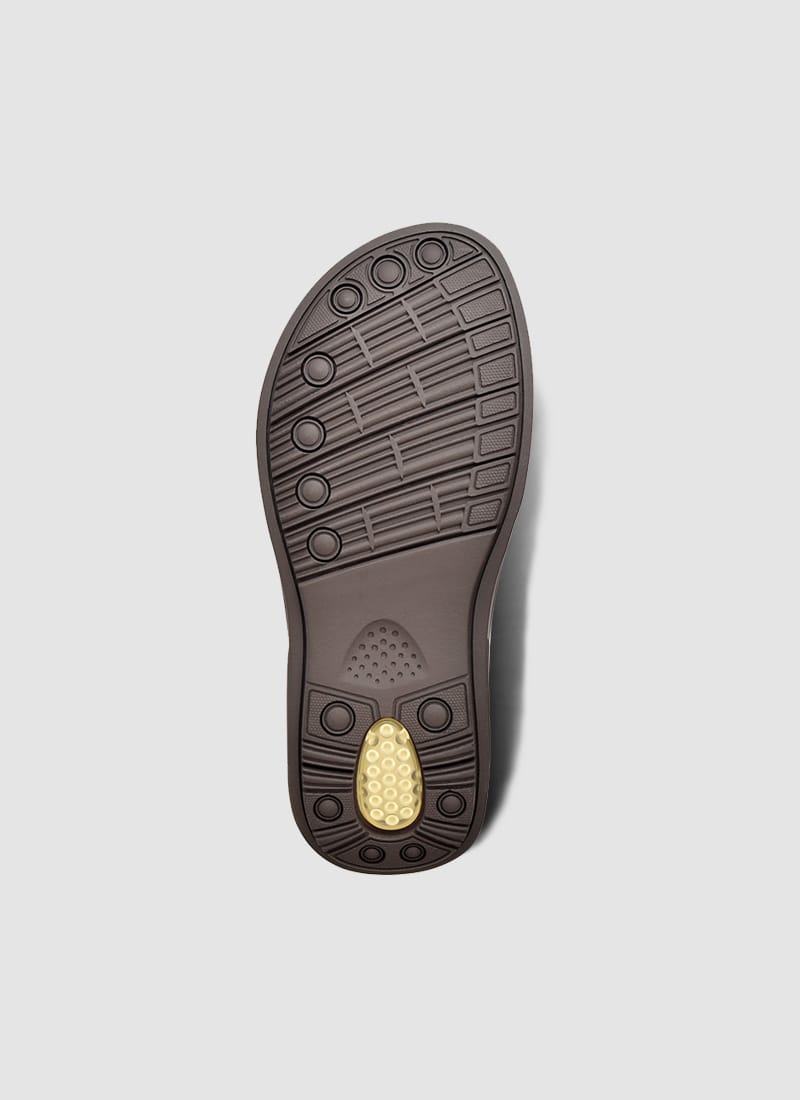 Language Shoes-Men-Aron Sandal-Premium Leather-Brown Colour-Sandal
