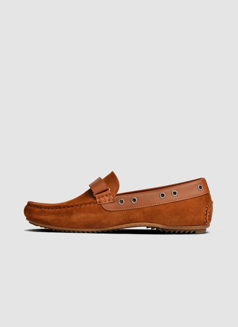 Language Shoes-Men-Reggie Driver-Premium Leather-Tan Colour-Casual Shoe