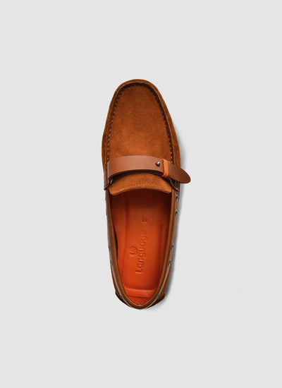 Language Shoes-Men-Reggie Driver-Premium Leather-Tan Colour-Casual Shoe