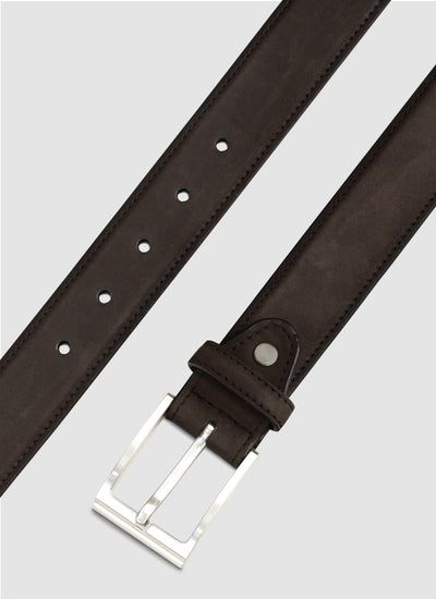Language Shoes-Men-Ray Belt-Premium Leather-Dark Brown Colour-Belt