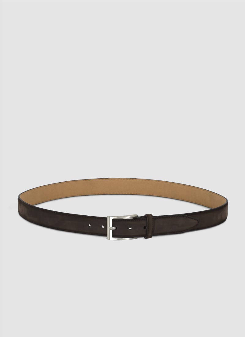Language Shoes-Men-Ray Belt-Premium Leather-Dark Brown Colour-Belt